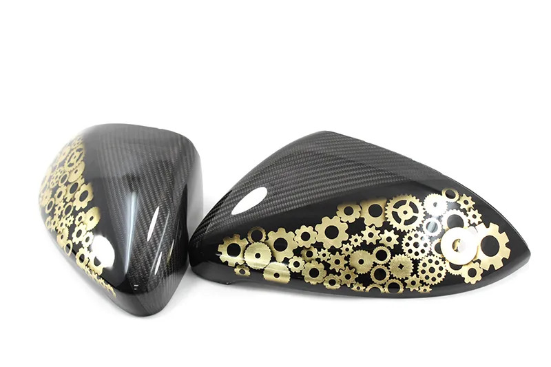Volkswagen Golf Mk7 Full Replacement Mirror Covers - Carbon Fiber - Gear Graphic